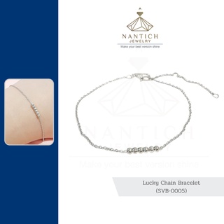 💎👩🏻‍⚕️ [เครื่องประดับ | ปลอดภัย] สร้อยข้อมือ คนแพ้ง่าย : Lucky Chain Bracelet (SVB-0005) Nantich Jewelry