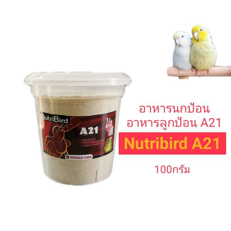 อาหารลูกป้อนA21อาหารนกป้อน อาหารนก nutribird A21 ขนาด100/200/300กรัม