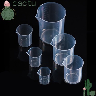 Cactu แก้วตวงของเหลว พลาสติกใส สเกล วัดระดับได้ สําหรับห้องครัว ห้องทดลอง