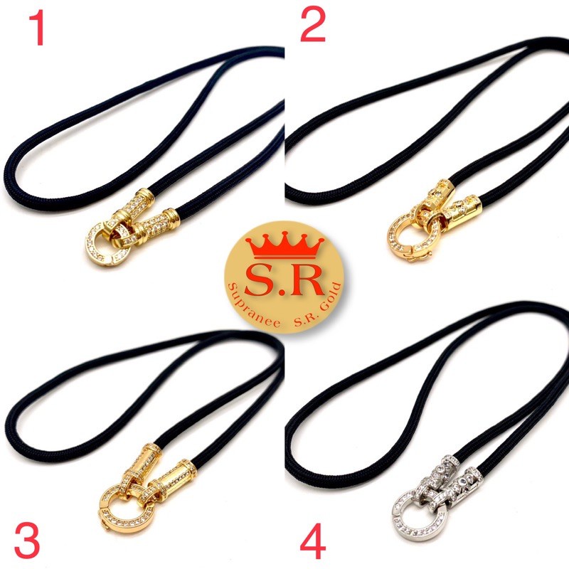 New product☞❡สร้อยคอเชือกร่มขั้วเพชรไม่ลอกไม่ดำ byสุปราณีเอสอาร์โกลด์(SR75)