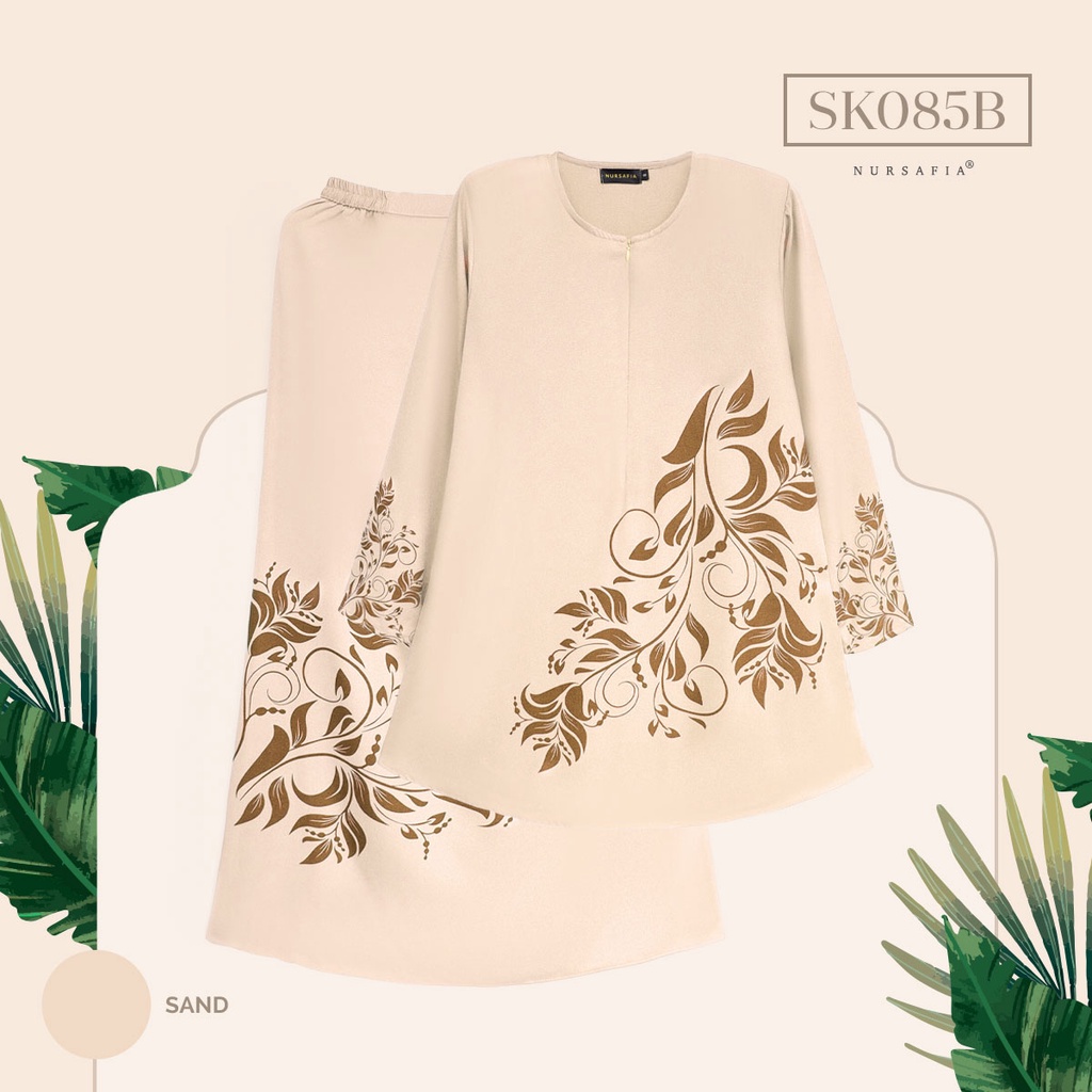 Nursafia KURUNG JANNA V3, BAJU KURUNG, MODERN FLOWER PATTERN