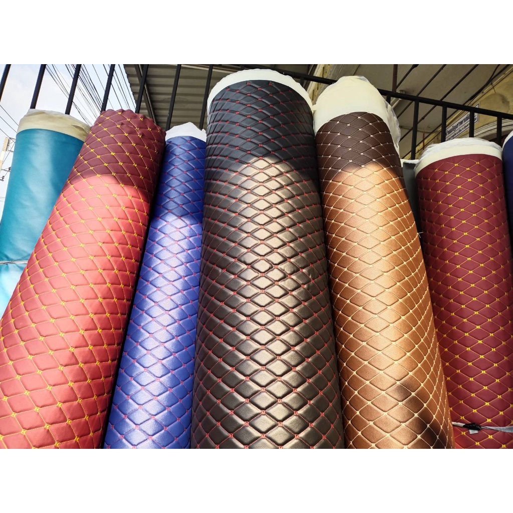 หนังปัก ลายVIP 5D กว้าง 1.37เมตร  (Sofia Carshop)