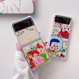 เคสโทรศัพท์มือถือแบบนิ่ม ใส กันกระแทก ลายการ์ตูน Toy story Buzz Lightyear น่ารัก สําหรับ Samsung Galaxy Z Flip 3 5G