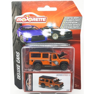 Majorette Land Rover Defender 110 - Deluxe Car Series - Orange / Wheels RTOF10SG /scale 1/60 (3 inches) Package with Box