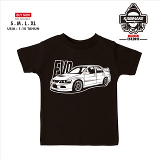 ROUND คอลูกเรือเสื้อยืด พิมพ์ลาย Karimake MITSUBIHI LANCER EVOLUTION EVO 9 JDM สําหรับผู้ชาย-4XL