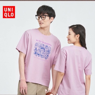 Uniqlo POP MART UT เสื้อยืดลําลอง แขนสั้น พิมพ์ลาย สําหรับผู้ชาย ผู้หญิง449366สไตล์ดารา