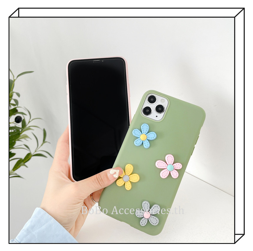 เคสโทรศัพท์มือถือ TPU แบบนิ่ม ลายดอกไม้ 3D สําหรับ Realme C21Y C25Y C2 C3 C11 2020 C12 C17 Narzo 30A 20 Pro #8