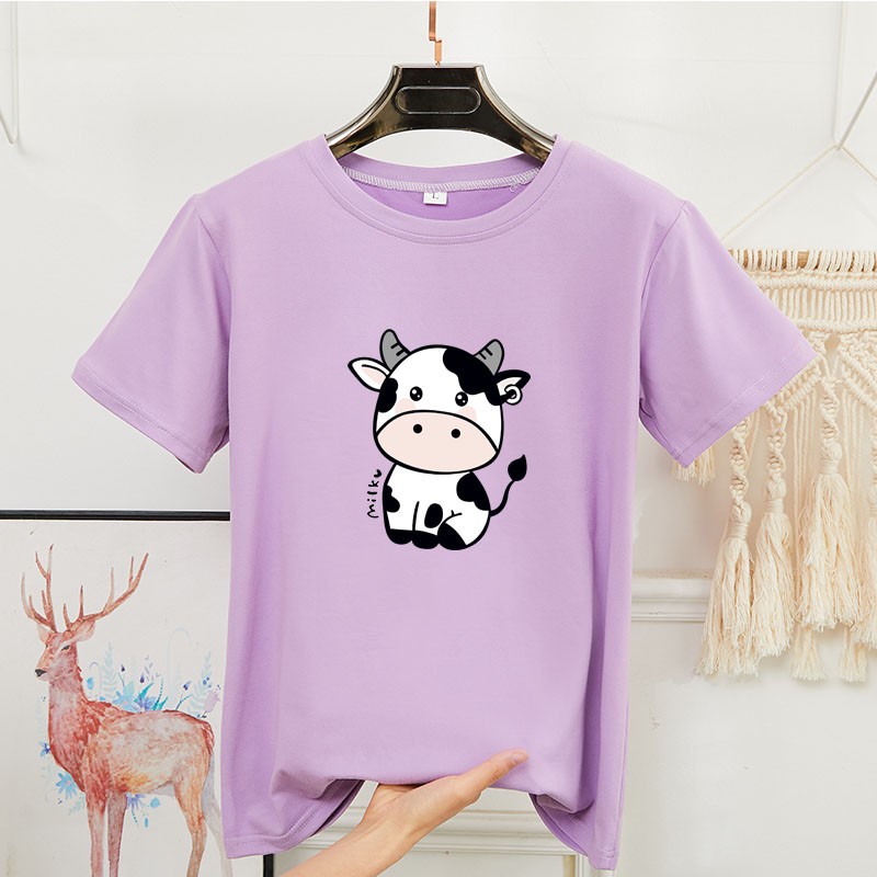 BK-281-SHORT เสื้อยืดแขนสั้นพร้อมส่ง 8สี ลายการ์ตูน ขายดีตามเทรนต์ ลายน่ารัก สีสันสดใส่น่ารัก ใส่ได้ทั้งหญิงและชาย