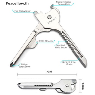 Peacellow 6 in 1 พวงกุญแจไขควง ที่เปิดขวด ขนาดเล็ก พับได้ TH