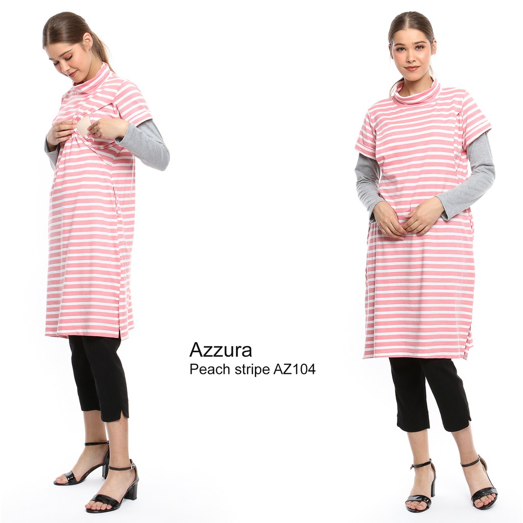 เสื้อคลุมให้นมบุตร Azzura ลายทาง Azzura Az104
