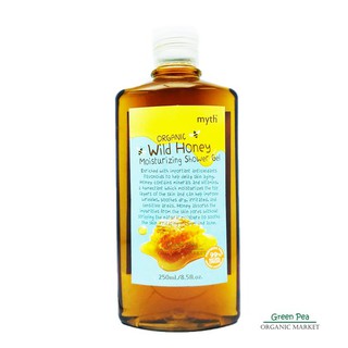 Myth สบู่เหลว ออแกนิก ไวลด์ฮันนี่ ,Organic Wild Honey with moisturing shower gel,250  ml.