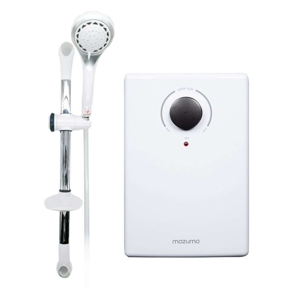 Water heater SHOWER HEATER MAZUMA SUPER SLIM 3500W WHITE Hot water heaters Water supply system เครื่องทำน้ำอุ่น เครื่องท