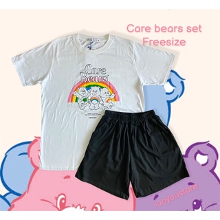 ชุดเซ็ต ชุดเซตเสื้อยืดลาย Carebearsและกางเกงวอร์มขาสั้น