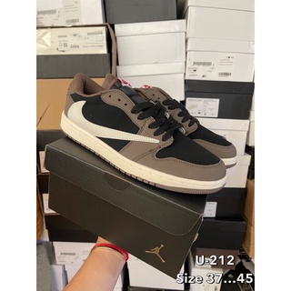 รองเท้าผ้าใบNike Air jorden 1travis Scott low สินค้าขายดี ที่สุด[จ่ายเงินปลายทางได้]