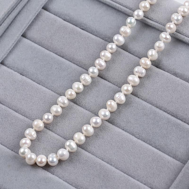 สร้อยคอไข่มุกแท้ ขนากมุก5-6mm ทรงเม็ดกึ่งกลม ยาว15-16นิ้ว เงางาม AA ฟรีกล่องค่ะ - รูปที่ 3