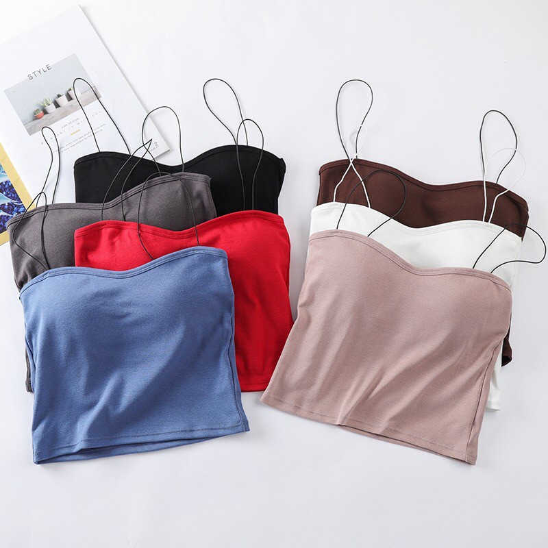 สายเดี่ยวผ้านิ่ม สายเดียวตัวยาว ผ้าคัตตอน นิ่มใส่สบาย#bra-954