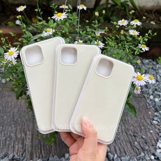 🔥เคสกำมะหยี่มีโลโก้ สีครีม สำหรับเคสมือถือ i14 13 mini Pro Promax,7 8 plus,SE2,X XR XSmax,11 Pro Max,12 mini Pro Max🔥