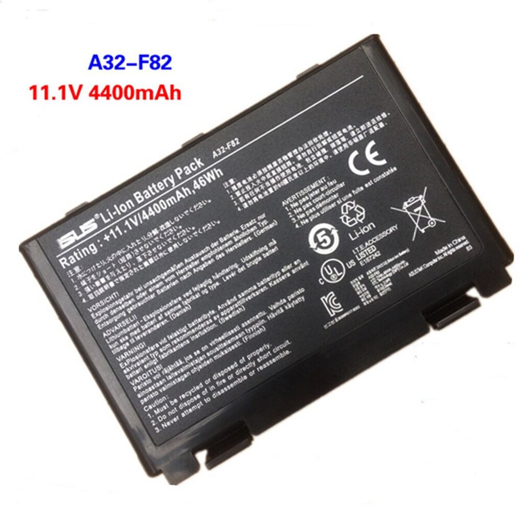 ASUS Battery ของแท้ F52 F82 F83S K40 K50 K51 K60 K61 K70 P81 X65 X70 X5D X5E X5C X5J X8B X8D , A32-F