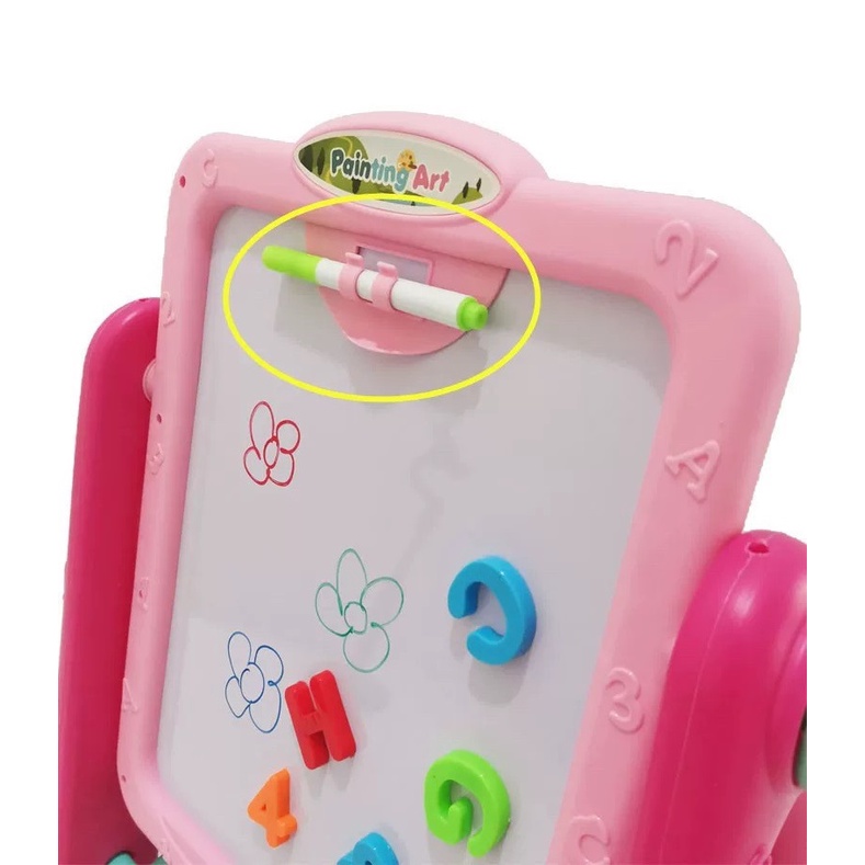 กระดานเขียนลบ 2 ด้าน พร้อมแม็กเน็ต และอุปกรณ์ครบชุด