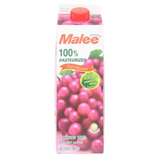 🔥HOT🔥 มาลี น้ำองุ่นแดง 100% พาสเจอร์ไรส์ 1 ลิตร Malee 100% Red Grape Juice Pasteurized 1L