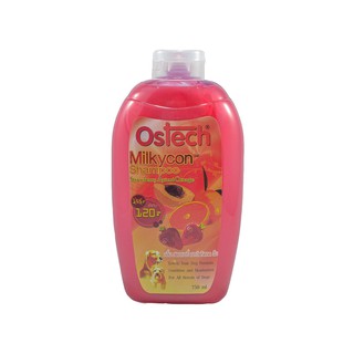 Ostech ออสเทค แชมพู มิลล์กี้คอน สำหรับสุนัข กลิ่น สตอเบอรี่ แอปพริคอต ส้ม ขนาด 750 ml.