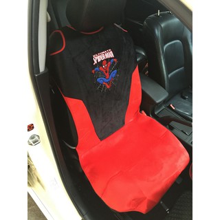 ลิขสิทธิ์แท้ สไปเดอร์แมน หุ้มเบาะหน้า รถยนต์ สำหรับ 1 ที่นั่ง สีดำแดง Spiderman 1 piece Car Front Seat Cover Red,Black