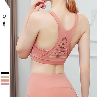 สปอร์ตบราผ้ายืดระบายอากาศใส่ออกกําลังกาย