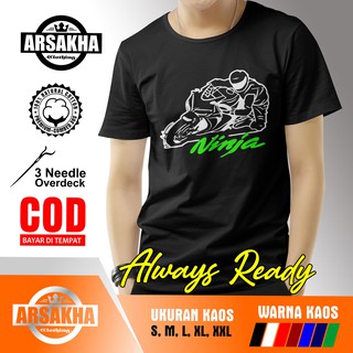 เสื้อยืด พิมพ์ลาย Kawasaki Ninja Cornering Design สําหรับแข่งรถยนต์