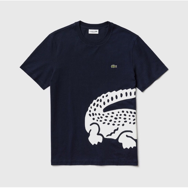 เสื้อยืด Lacoste Men’s Oversized Crocodile Print Crew Neck Tshirt (แท้