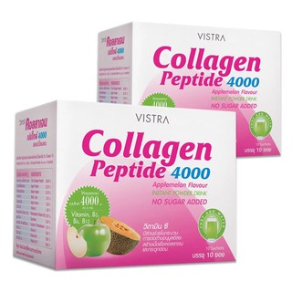 VISTRA Collagen Peptide 4000 (รสแอปเปิ้ลเมลอน) คอลลาเจนเปปไทด์ วิตามินซีสูง