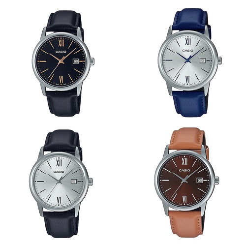 Casio Standard นาฬิกาข้อมือ สายหนัง รุ่น MTP-V002L,MTP-V002L-1B3,MTP-V002L-2B3,MTP-V002L-7B3,MTP-V002L-5B3