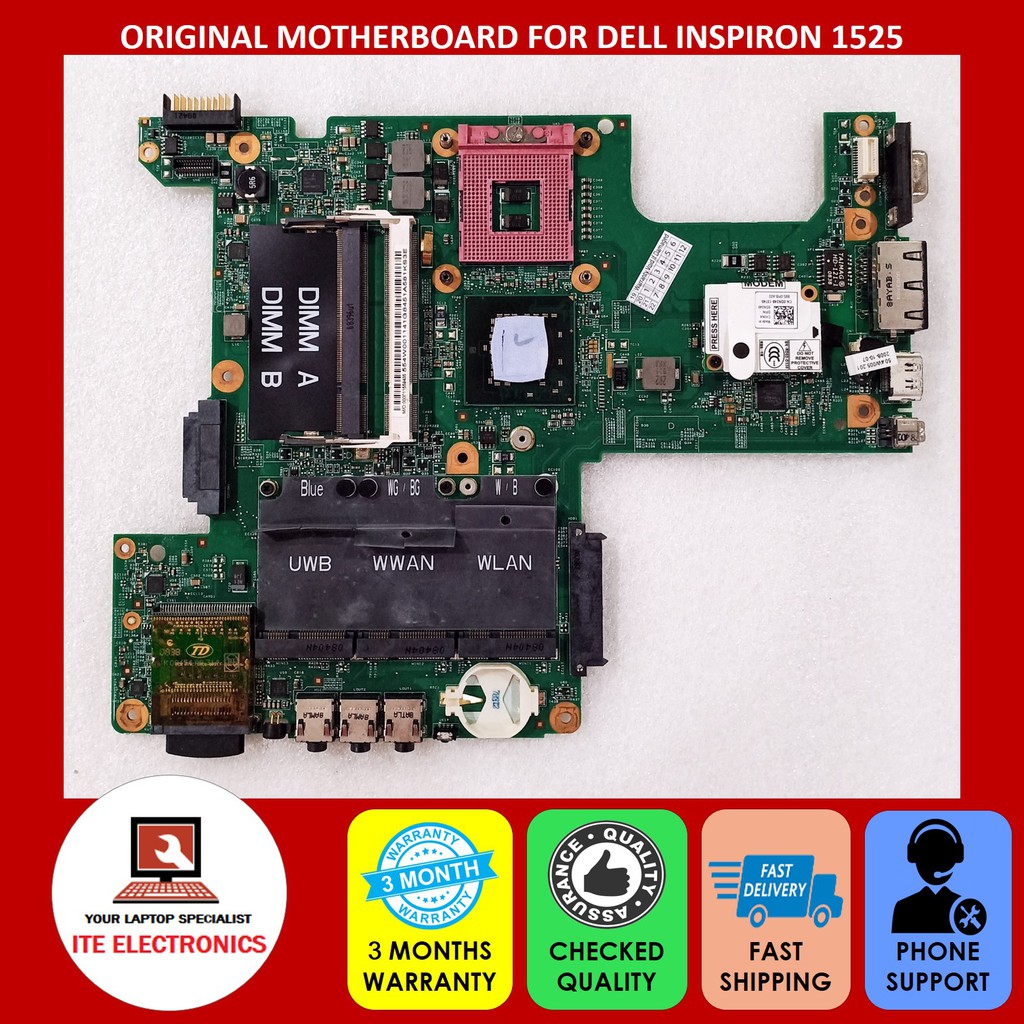 DELL INSPIRON 1525 INTEL MOTHERBOARD 07211-3 48.4W002.031 0PT113