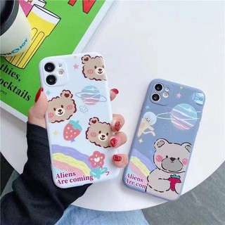 เคสมือถือ ซิลิโคน ลายการ์ตูนหมี น่ารัก ยางยืดหยุ่นดี ป้องกันกล้องหลัง ใช้สำหรับ ไอโฟน 6 ขึ้นไป