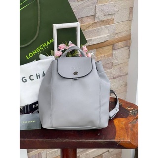 📮@2,150.-🎁🎁DISCOUNT 7 % +📍 (ส่งฟรี EMS)🎁🎁💯Longchamp Le Pliage Cuir Xs Leather Backpack