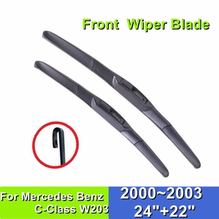 ใบปัดน้ําฝนกระจกหน้ารถยนต์ สําหรับ Mercedes Benz C-Class W203 24 นิ้ว 22 นิ้ว 2000 2001 2002 2003