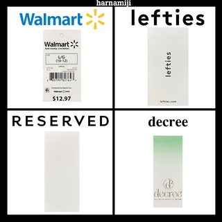 #Co-tags07 ป้ายห้อย Walmart , lefties ,reserved ,decree  ป้าย ป้ายเสื้อ ป้ายอื่นๆ