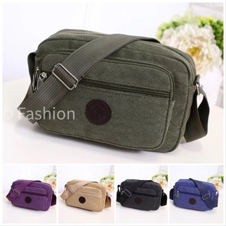 (ใส่โค้ดลดเพิ่ม MMS15BAG) Fashion handbag กระเป๋าผ้า กระเป๋าสะพายข้างผ้าไนล่อนช่องเยอะสุดคุ้มBU-658