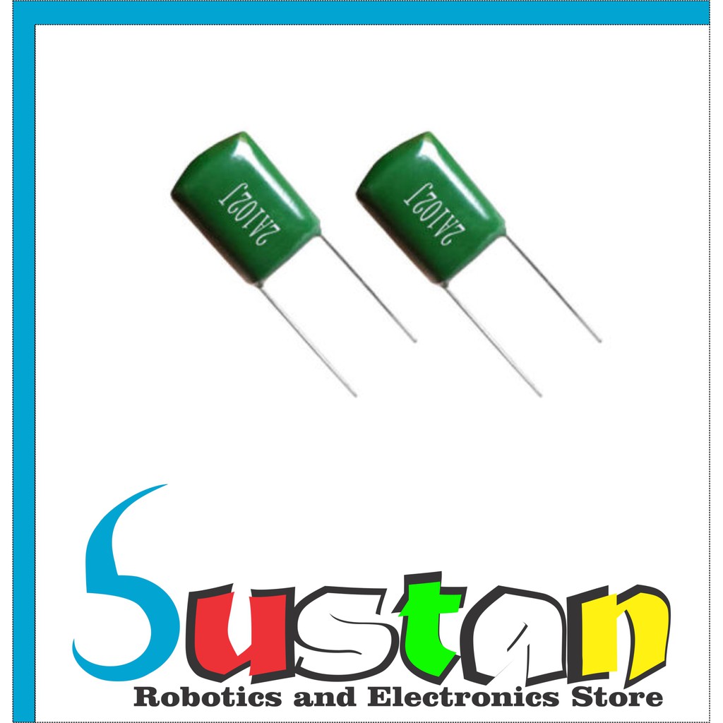 Milar Capacitor 2E102J 1nF โพลีเอสเตอร์ฟิล์มตัวเก็บประจุตะกั่ว Spacing Mylar