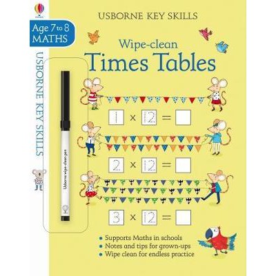 โต๊ะ Usborne Wipe-clean Times (สําหรับอายุ 7-8)