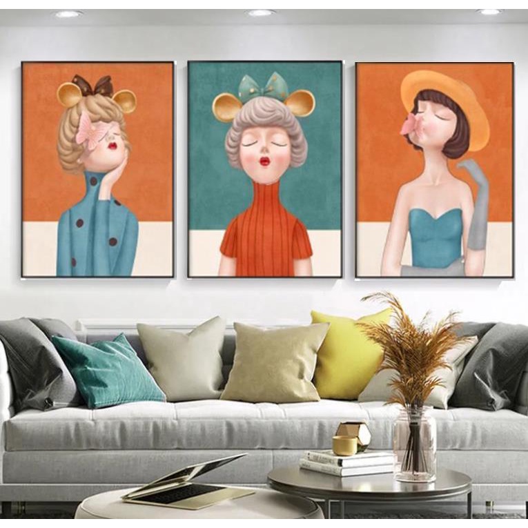 🍀จิตรกรรมฝาผนัง ของตกแต่งบ้าน🍀ภาพวาดตกแต่งบ้าน, ภาพวาดสไตล์โมเดิร์น, ภาพวาดฝาผนัง 30*40 ซม. สำหรับตกแต่งห้อง - รูปที่ 2