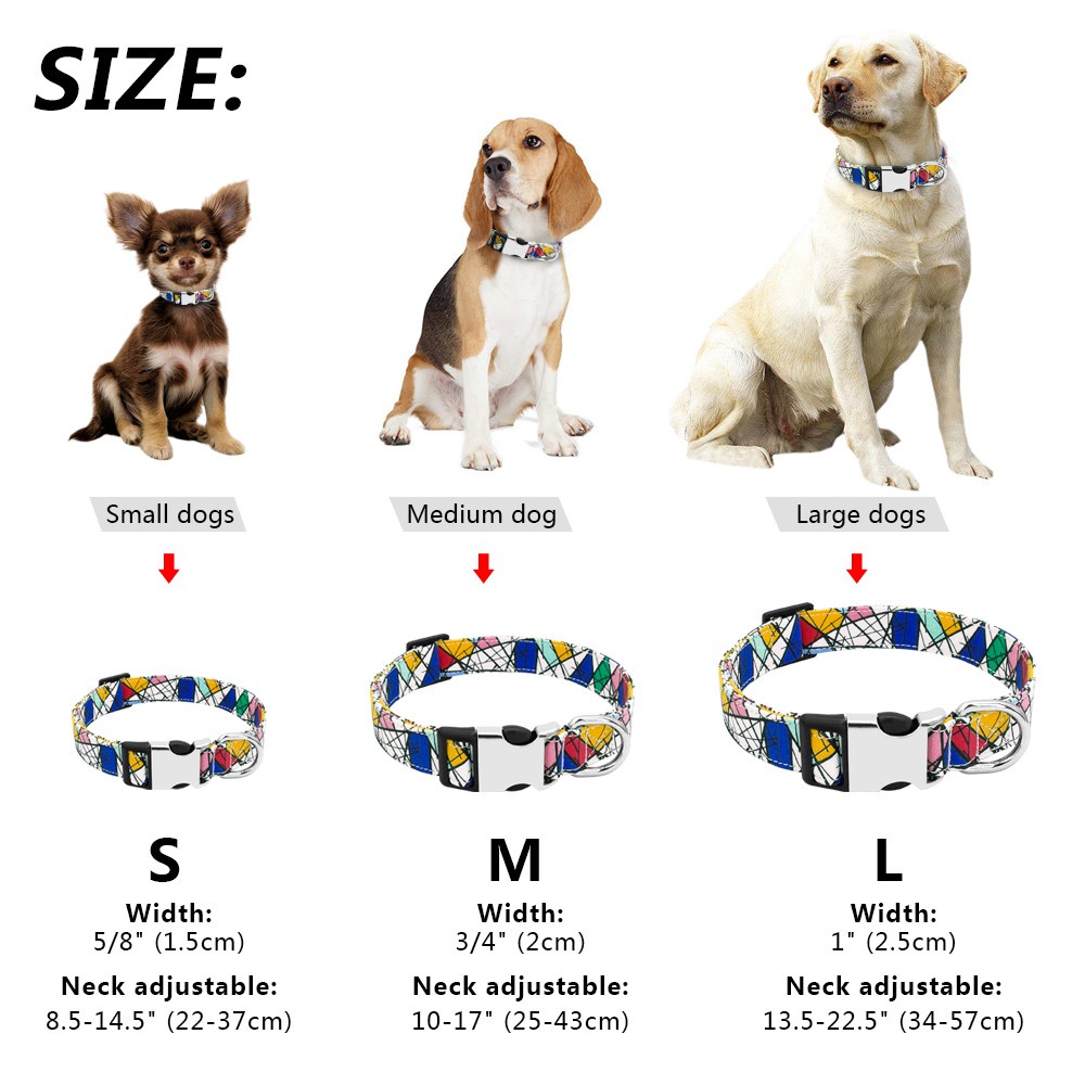 2021 new∈♀☸PERSONALISED Cat Dog Collar Nylon Metal Buckle For Small Large Dogs Cat Collar