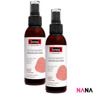 Swisse Rosewater Balancing Mist Toner 125ml x2 สกินแคร์ โรสวอทเอร์ ไฮเดรทติ้ง มิสท์ โทนเนอร์ 125ml x 2