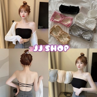 JJ Shop💜พร้อมส่ง เกาะอกมีฟองน้ำในตัว ทรงเซ็กซี่ปนน่ารักผ้าใส่สบาย "WL-5"