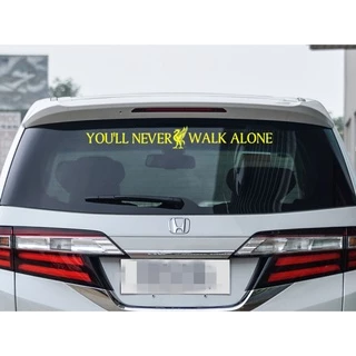 สติ๊กเกอร์ติดรถ Liverpool Youll Never Walk Alone Football Decals สําหรับกระจกหน้าต่างประตูด้านหลัง