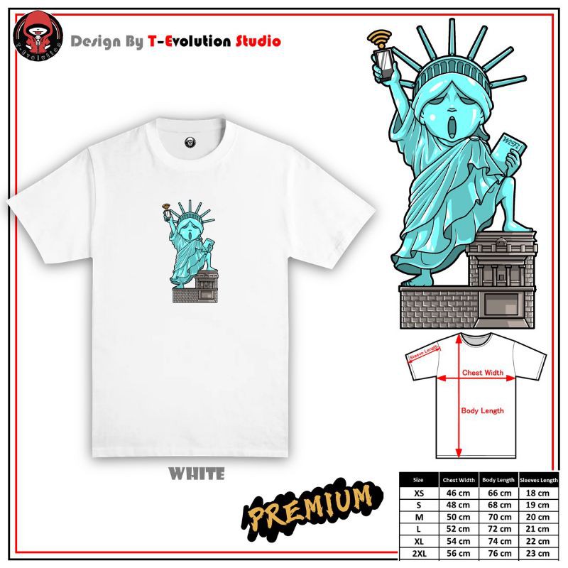เสื้อยืด Statue Of Liberty เสื้อยืดตลก 自慰器T