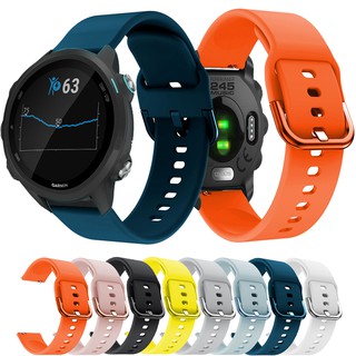 สายนาฬิกาข้อมือซิลิโคน 20 มม. สำหรับ Garmin Forerunner 245 245 M 645 Vivoactive 3