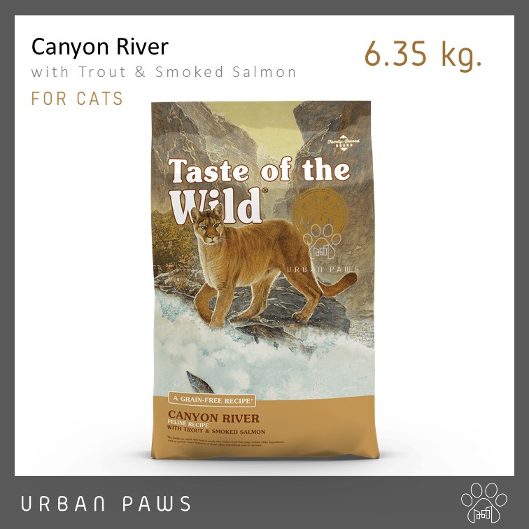 อาหารแมว Taste of The Wild - Canyon River สูตรปลาเทร้าท์และปลาแซลมอน ขนาด 6.35 Kg.