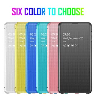 MobileCare Glossy Clear View Mirror Shiny Flip Case Samsung Galaxy Note 8,Note 9, Note 10, Note 10 Plus, S10, S10+ Plus