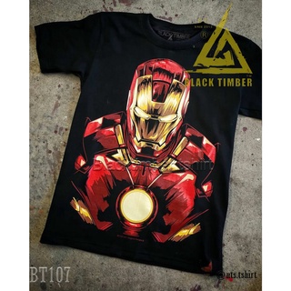 เสื้อยืดวินเทจBt107 เสื้อยืดผ้าฝ้าย พิมพ์ลาย IRON MAN MARVEL UNIVERSE HERO FULL FACE EDITION คุณภาพสูง สําหรับผู้ชายS-5X