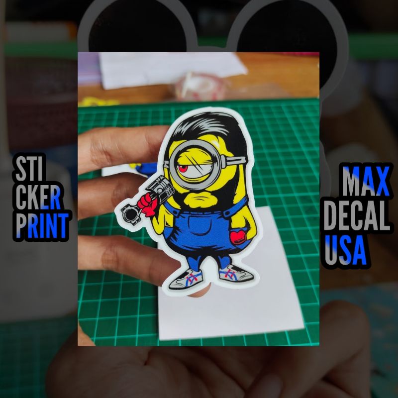 MINION DISTRO PRINT STICKERS, โลโก้แบรนด์อะนิเมะ, ETC.